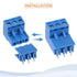 MECCANIXITY PCB Mount Screw Terminal Block 5.08mm Pitch 3 Pin 15A Plug-in for Electrical, Instruments 10Set...