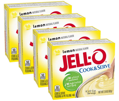 Jell-O, Cook & Serve, Pudding & Pie Filling, Lemon,2.9 Ounce (Pack of 4)...