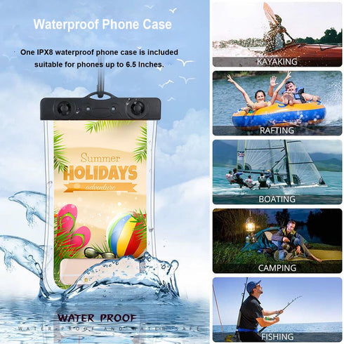 Waterproof Dry Bag,5L/10L/20L Roll Top Lightweight Dry Storage Bag Backpack with Waterproof Phone Case for Travel,Swimming,Boating,Kayaking,Fishin...