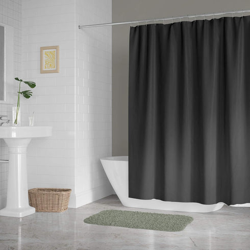 DII Shower Curtain Liner Collection Lightweight, Waterproof with Reinforced Grommet Holes, 70x72, Black...