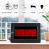 Digital Wall Clock Battery Operated - LED Display Digital Alarm Clock Battery Powered Only, Brightness Adjustable, 12/24Hr...