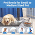 Anti-Slip Dog Bowls, 2 Pack Stainless Steel Dog Bowl Hanging on Cage, Pet Water and Food Bowls for Cats and Dogs, Dry and Wet Foods, with Non-Slip...