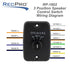 RecPro RV Speaker Switch 3-Position Control Panel | Labeled Twist Knob | Play Audio from Inside, Outside, or Both | Interior/Exterior Music and So...