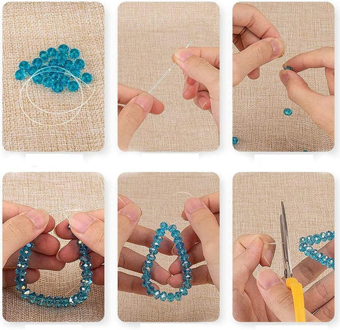A Roll of 100m Elastic Cord High Stretchy Crystal Beading Thread 0.8mm Crystal Beading Thread for Jewelry Making Supply DIY Necklace Bracelet...