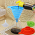 KongNai 4 Sizes Kitchen Funnel Set, Food Grade Silicone Collapsible Funnel, Funnels for Kitchen Use Filling Bottles, Canning, Cooking, and Water P...