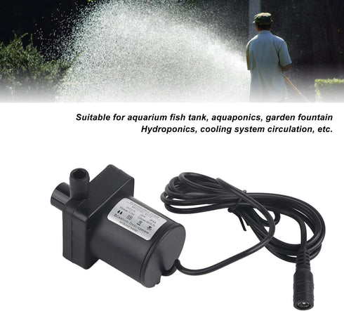 DC 12V Brushless Water Pump Centrifugal Submersible Pump Sump Pump Circulation Pump 18W 700L/h...