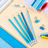 CHENGU 36 Pack Coastal Blue Pencils with Eraser for Kids Fun Cute Erasable Checking Wooden Summer Pencils for Teens Adults Office School Drawing S...