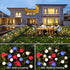Solar Garden Lights Outdoor, 2 Pack 12 LED Solar Blue Red and White Firefly Lights Waterproof, Sway by Wind, Solar Swaying Light for Yard Patio Ba...