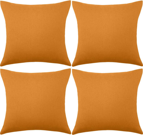 4 Pack Decorative Outdoor Waterproof Throw Pillow Covers, Square Patio Balcony Garden Waterproof Cushion Case, PU Coating Pillow Shell for Couch, ...