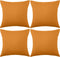 4 Pack Decorative Outdoor Waterproof Throw Pillow Covers, Square Patio Balcony Garden Waterproof Cushion Case, PU Coating Pillow Shell for Couch, ...
