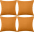 4 Pack Decorative Outdoor Waterproof Throw Pillow Covers, Square Patio Balcony Garden Waterproof Cushion Case, PU Coating Pillow Shell for Couch, ...
