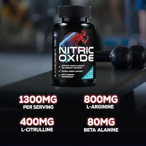 Extra Strength Nitric Oxide Supplement 3X Strength L Arginine, Citrulline Malate, AAKG, Beta Alanine - Premium Muscle Supporting Nitric Booster - ...