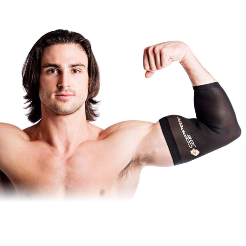 Copper Joe 2 Pack Recovery Elbow Compression Sleeve - Ultimate Copper Relief Elbow Brace for Arthritis, Golfers or Tennis Elbow and Tendonitis. El...