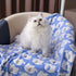 1 Pack 3 Blankets Super Soft Fluffy Premium Cute Elephant Pattern Pet Blanket Flannel Throw for Dog Puppy Cat Blue Small(23x16 inch)...