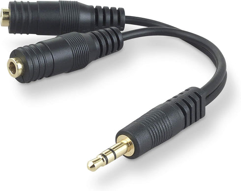Belkin F8V234 Speaker and Headphone 3.5 mm AUX Audio Cable Splitter,Black...
