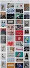 Photo Curtain XXL Gallery with 40 Pockets for 80 Postcards Motif Cards - Picture Frame for 15 x 10 Photos...
