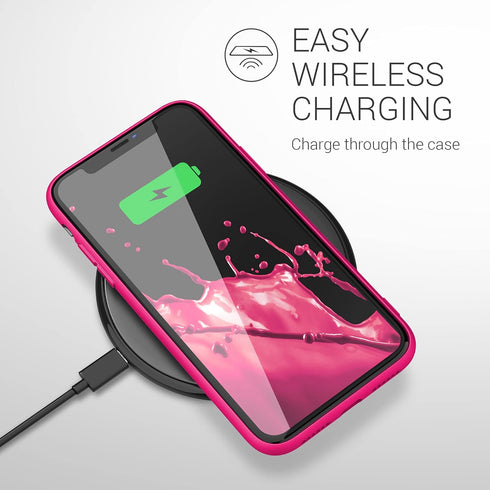 kwmobile Case Compatible with Apple iPhone 11 Case - Soft Slim Protective TPU Silicone Cover - Neon Pink...