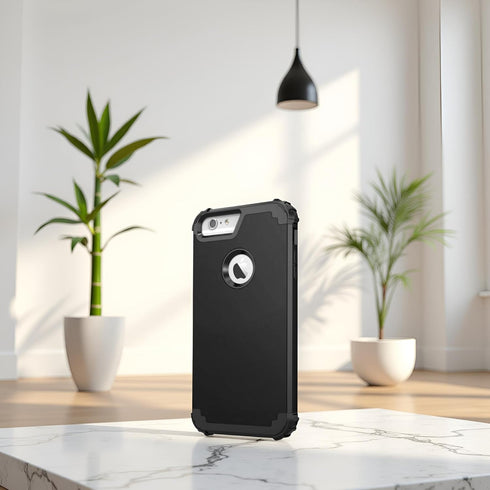 IDweel for iPhone 6S Plus Case with Tempered Glass Screen Protector, for iPhone 6 Plus Case, 3 in 1 Shockproof Slim Hybrid Heavy Duty Hard PC Cove...