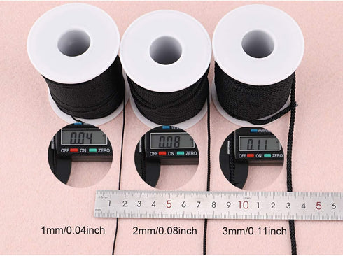 Nylon Thread Twine for Gardening Braided Bracelets DIY Crafts (1mm-394feet, Black)...