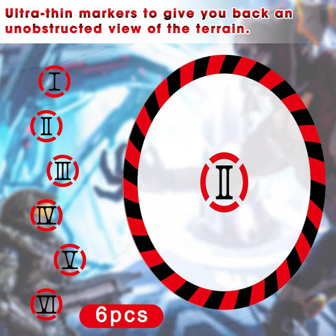 6 Pcs Objective Point Markers Round PVC Objective Marker Gaming Accessory, Miniature Not Included...