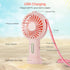 IPOW Mini Handheld Fan Personal Portable Fan 3 Speed Adjustable Angle Removable Base Lanyard USB Recharging Battery Operated Small Desk Cooling Fa...