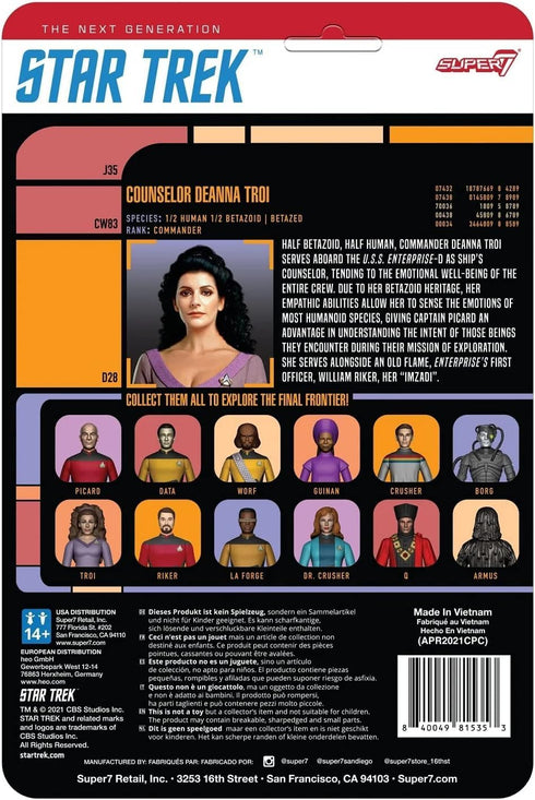 Super7 Star Trek: The Next Generation Counselor TROI - 3.75" Star Trek Action Figure Classic TV Show Collectibles and Retro Toys...