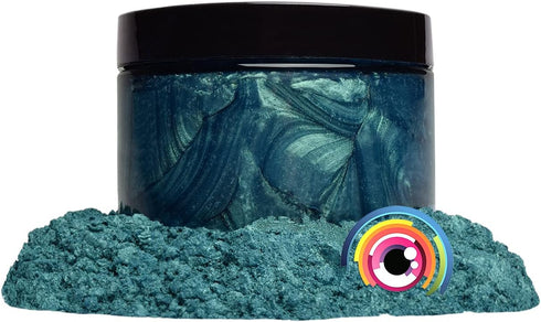 Eye Candy Pigments Premium Mica Powder - Macaw Blue Green (25gr) - for Epoxy, Resin, Soap, Paint, Woodworking, Acrylic Pouring, Bath Bombs, Fishin...