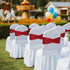 Poise3EHome Red Sequin Chair Sashes Folding Chair Covers Bow for Wedding Party Reception Decorations, 10 PCS...