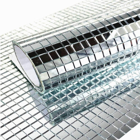 2400pcs Self-Adhesive Mini Silver Square Glass Decorative Craft DIY Accessory Mirrors Mosaic Tiles 5mm by 5 mm...