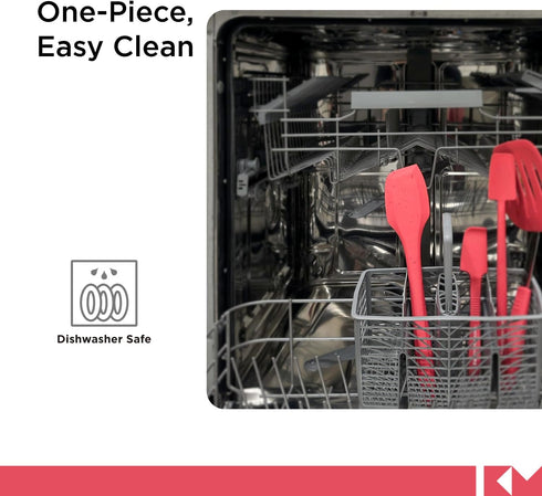Kitchen Mama Silicone Spatula: Platinum Heat-Resistant Silicone For Cooking & Flipping, Flexible & Beveled Edge, One Piece Spatula For Scraping & ...
