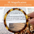 MAGDEPO 3X Pendant Magnifying Glass Necklace Magnifier Transparent Tortoiseshell Pattern Rim 1.5" Lens with Card Magnifiers for Reading Small Text...