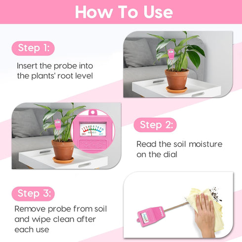Soil Moisture Meter, Soil Tester Plant Moisture Meter for House Plants, Plant Water Meter Hydrometer Plant Sensor for Indoor Plant Care, No Batter...