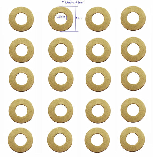 20 pcs EDC Pocket Knife Brass Washer Gasket for Cold Steel 26 SP, Pivot Pin Washers Meson Shim Gasket Replacement,Folding Knives Cushion Pad Ring ...