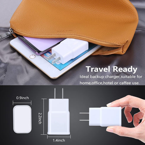 Adaptive Fast Charging Wall Charger Adapter, Eversame 6-Pack Fast Charging Block Travel USB Charger Box Compatible Samsung Galaxy S10 S9 S8 S7 S6 ...