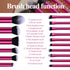 BS-MALL Makeup Brushes 16 Pcs Purple Short Handle Travel Makeup Brus Set with 1 Triangle Puff (HotPink)...