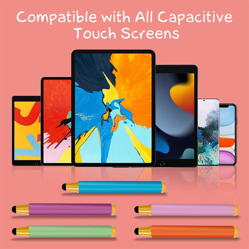 Kid-Friendly Stylus Pens for Touch Screens, Crayon Stylus Pen for iPhone Ipad Air Mini Pro, Fire HD Kids Tablet, Android Tablet, Dragon Touch - Bl...