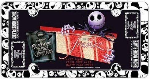 Jack Skellington Faces Heads Expressions Tim Burton Nightmare Before Christmas Disney Auto Car Truck SUV Vehicle Universal-fit License Plate Frame...