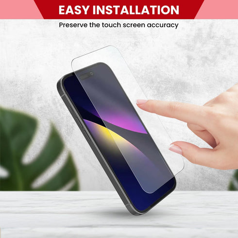 Casper Screen Protector for iPhone 15 Pro Max - Full Coverage & Military Grade Shatterproof Tempered Glass, HD Clarity, Scratch-Resistant, Washabl...