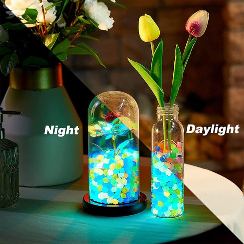 OGIFOAHC Glow in The Dark Rocks? Non-Toxic Glowing Stones for Use as Aquarium/Fish Tank Accessories or Indoor/Outdoor Decoration/Pathway/Garden(10...