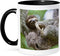 3dRose Brown-Throated Sloth Wildlife, Corcovado Costa Rica-SA22 JGS0021-Jim Goldstein Two Tone Mug, 11 oz, Black/White...