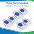 Heel Cups for Heel Pain Relief (3 Pairs) - Gel Cushion Inserts for Heel Spur, Achilles Tendonitis, Plantar Fasciitis - Insole Pads for Shoes Women...