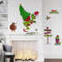 Yovkky Merry Christmas Wall Decals Stickers, Xmas Tree Sign Holiday Max Dog Decor, 2025 New Year Winter Green Red Farmhouse Home Kitchen Decoratio...