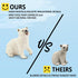 Toymany 6PCS Polar Bear Figurines Toy with Polar Bear Cub, 2-4" Realistic Plastic Arctic Animals Figures Family Set for Christmas Educational Toys...