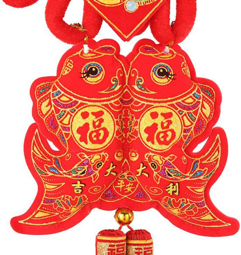 2 Pack Chinese Knot Tassel New Year Decoration Traditional Red Lucky Oriental Pendant Ornaments for New Year's Gifts, Chinese Spring Festival and ...