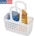 iDesign Portable Plastic Shower Tote Caddy with Handle for College Dorm or Bathroom - White - Made in USA...
