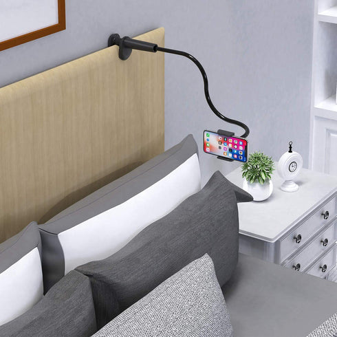 Phone Holder Bed Gooseneck Mount - Flexible Arm 360 Mount Clip Adjustable Bracket Clamp Stand Compatible with Cell Phone 11 Pro XS Max XR X 8 7 6 ...
