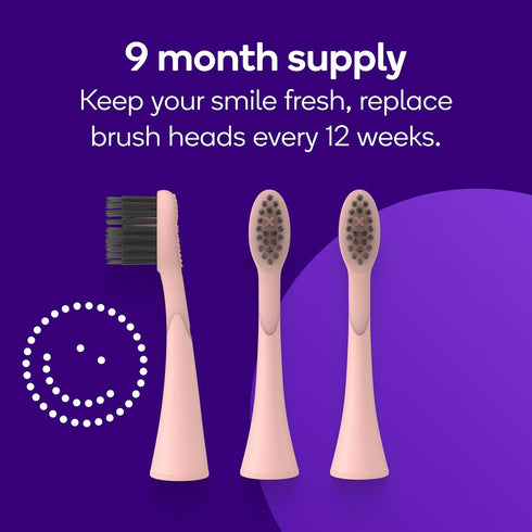 BURST Genuine Replacement Heads for Original Sonic Electric Toothbrush (Rose Gold/3 Pack) | Ultra Soft Bristles for a Deep Clean | Stain & Plaque ...