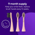 BURST Genuine Replacement Heads for Original Sonic Electric Toothbrush (Rose Gold/3 Pack) | Ultra Soft Bristles for a Deep Clean | Stain & Plaque ...