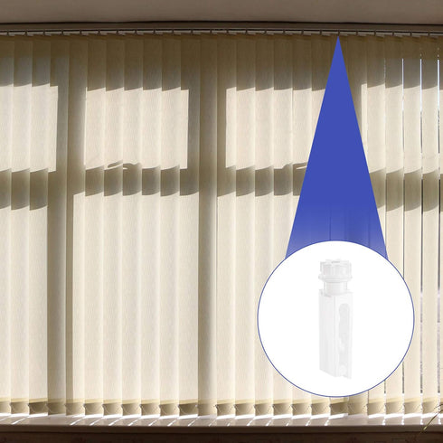 Vertical Blind Replacement Parts Repair Tabs White Stems for Window Carrier Vertical Blinds Curtain Accessories(20 Pieces)...