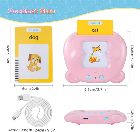 Talking Flash Cards,Kids Toddler Flash Cards 224 Sight Words,Montessori Toys,Speech Therapy Toys,Autism Sensory Toys,Learning Educational Toys Gif...